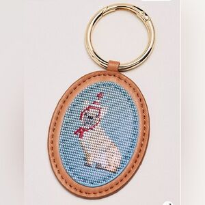 NWT Anthropologie Needlepoint Frenchie Dog Bag Charm 🐶